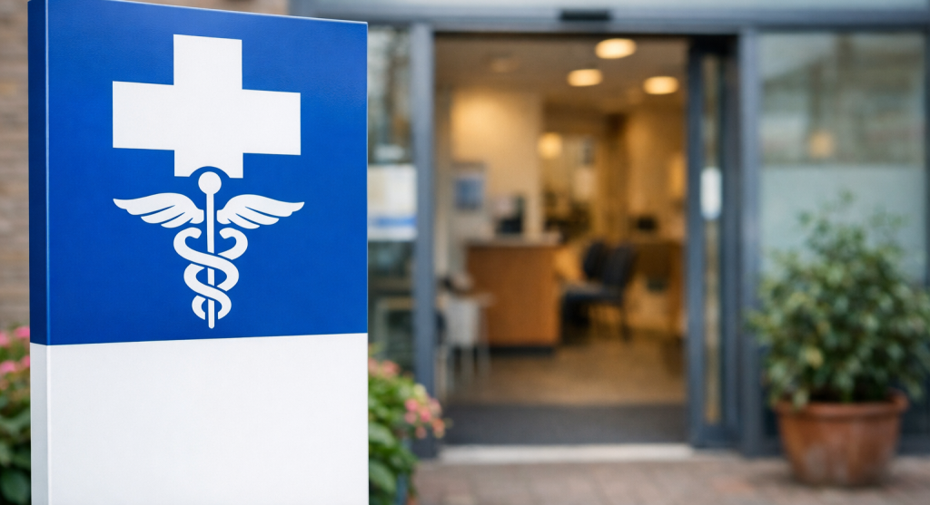 Ingang van een huisartspraktijk in Soest